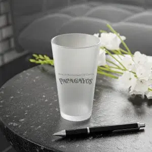 papagayos mexican restaurant frosted pint glasses 16oz