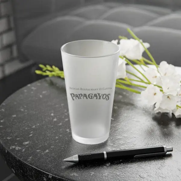 papagayos mexican restaurant frosted pint glasses 16oz