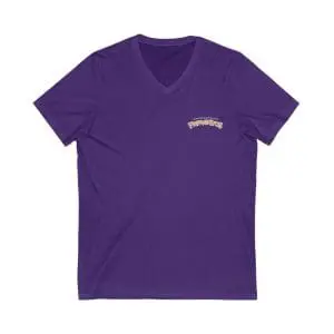 unisex jersey short sleeve v neck tee