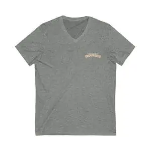 unisex jersey short sleeve v neck tee