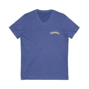 unisex jersey short sleeve v neck tee