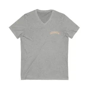 unisex jersey short sleeve v neck tee