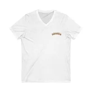 unisex jersey short sleeve v neck tee