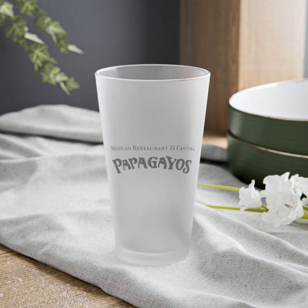 papagayos mexican restaurant frosted pint glasses 16oz